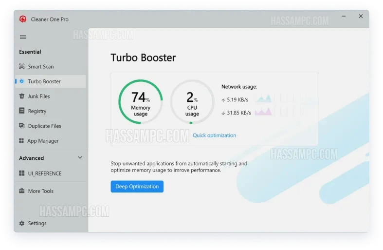 Cleaner One Pro Full Version Turbo booster screenshot