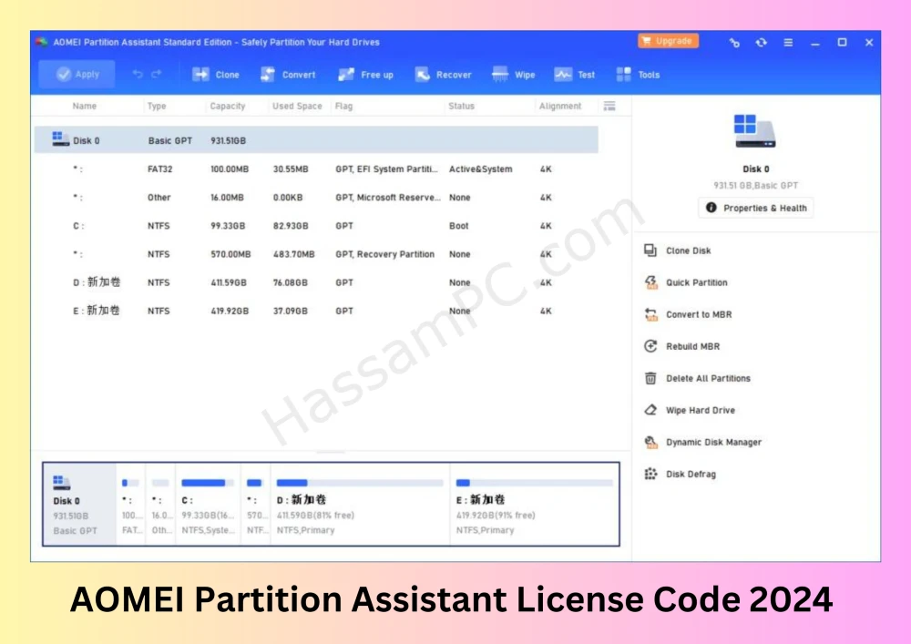 Aomei partition assistant license key 2024